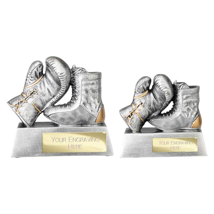 POWER BOXING RESIN TROPHY - 2 SIZES - 10CM - 12CM